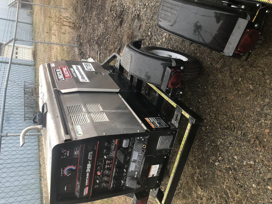 2019 Lincoln Electric Vantage 322 Ready-Pak 3, Two Wheel Trailer, Fender and Light Kit, Cable Rack