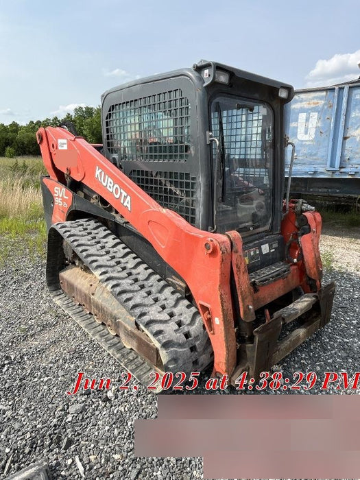 2019 Kubota SVL95-2S Cab/Heat/Air, Standard Tracks, Standard Flow, Hydraulic QC 80" HD Tooth Bucket