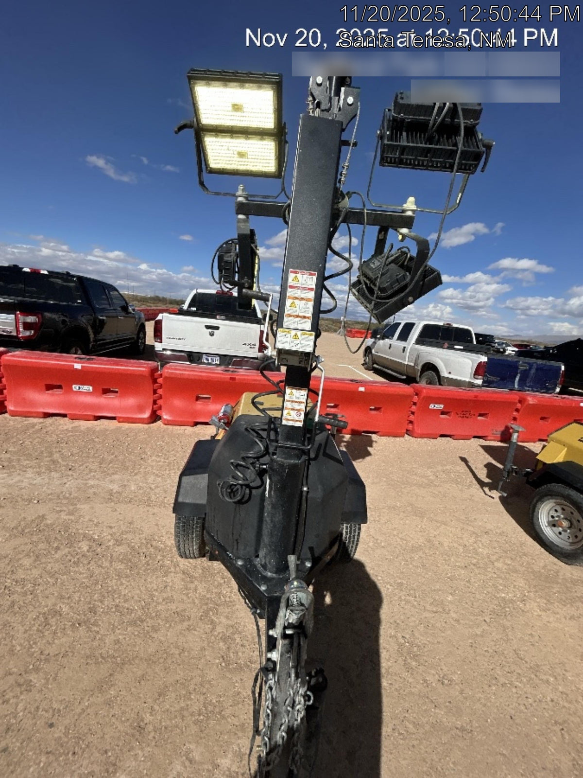2022 Allmand NLV3GR (4) LED Light Fixture 350W, 23' Vertical Mast, 3kW Prime, Towable, Deep Sea L401, Leveling Jacks, Yanmar T4F 5.8hp
