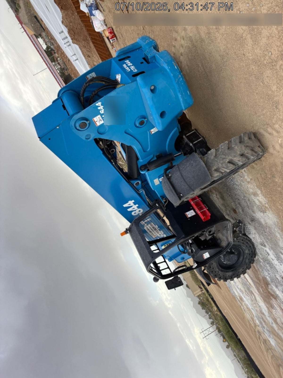 2018 Genie GTH-844 Genie GTH-844 w/ROPS, Work Lights, Solid Tires, RH Cab Mesh, Beacon, 60" Carriage and Forks
