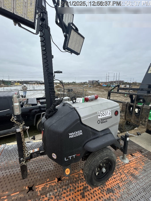 2024 Wacker Neuson LTT4 Diesel, Kohler KDW702, Deep Sea Controller, Auto Start, LED 320W, Bypass Outlet, T3