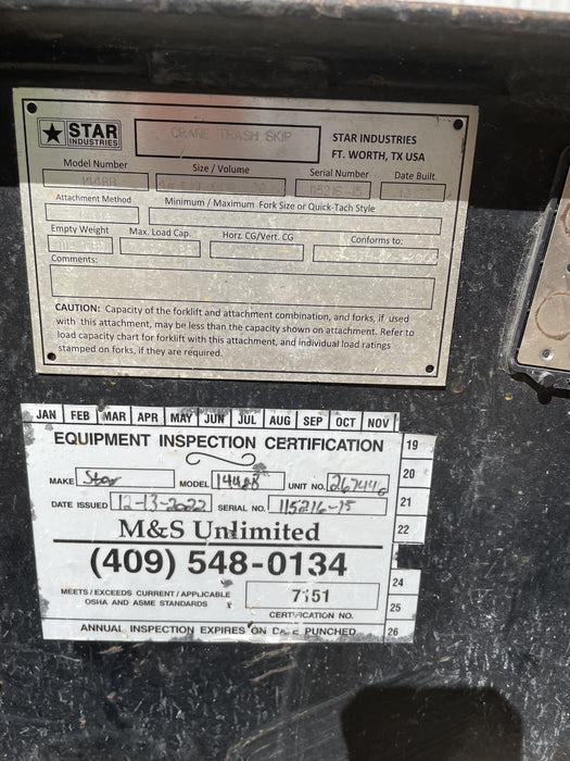 2022 STAR INDUSTRIES 1448B