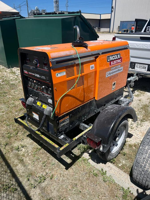 2024 Lincoln Electric Vantage 322 Welder Ready-Pak 3, Two wheel trailer, Fender and Light kit, Cable Rack, Orange