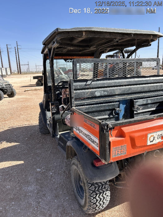 2019 Kubota RTV-X1140W-H 4wd Utility Cart, LED Strobe, Windshield Tempered Glass, Plastic Canopy, Wire Harness Kit, Backup Alarm