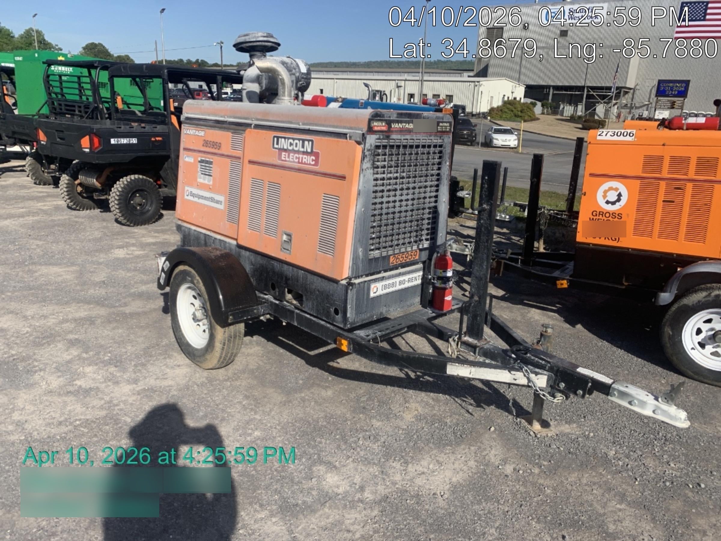 2022 Lincoln Electric Vantage 549X Crosslink Technology, Trailer Mounted, ES Decals, T3