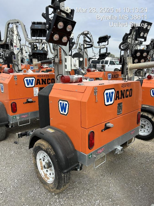 2025 Wanco WLTT-4MM4K Diesel, Mitsubishi L2E, 9.0HP @1800 rpm, Deep Sea Controller, Shore Power Plug, Auto Start, (4) 350W LED Floodlights, 4kW Generator, 60 Gal Fuel Tank, 2" Ball, T3
