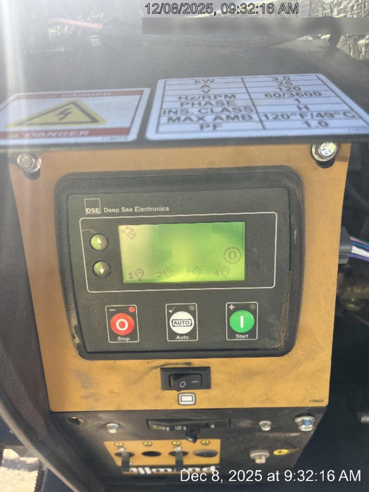 2022 Allmand NLV3GR (4) LED Light Fixture 350W, 23' Vertical Mast, 3kW Prime, Towable, Deep Sea L401, Leveling Jacks, Yanmar T4F 5.8hp