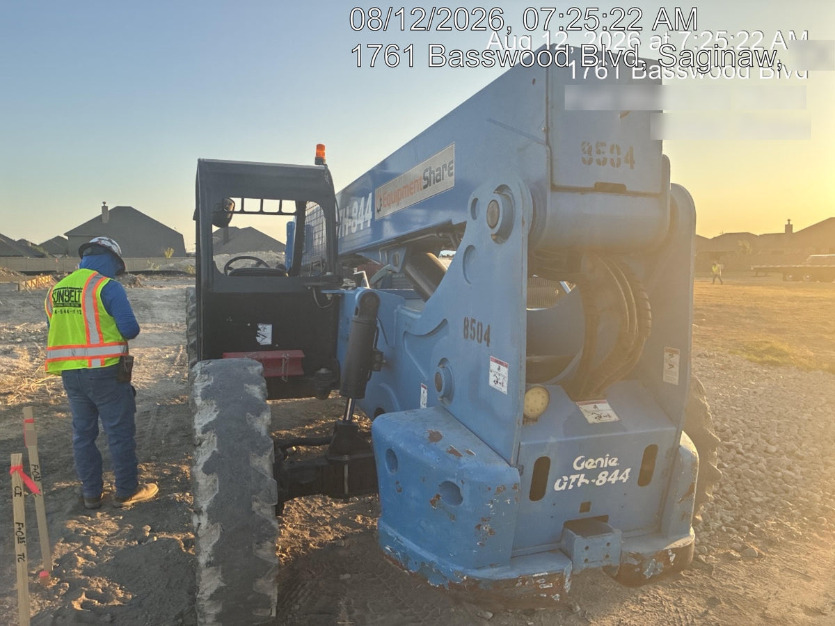 2018 Genie GTH-844 Genie GTH-844D w/Open ROPS, FF Tires, Work Light/Beacon, 60" Carriage and Forks