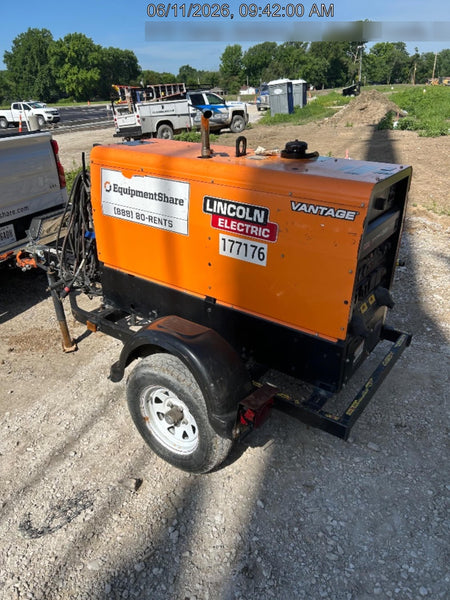 2021 Lincoln Electric Vantage 322 Vantage 322 Ready Pak 3 w/ Decals, ORANGE (includes trailer, cable rack, fender light kit) NO Telematics