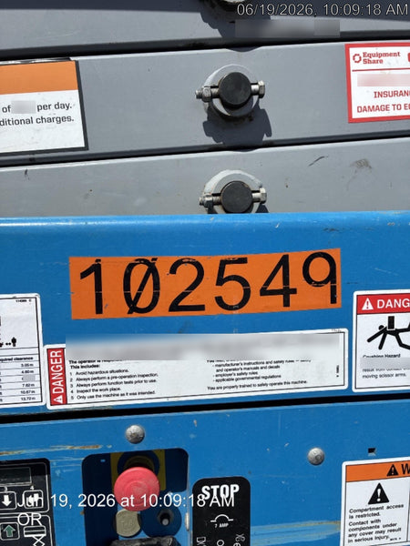2020 Genie GS-1930 Solid Non Marking Tires, Beacon, Folding rails with half height swing gate, 800W Inverter
