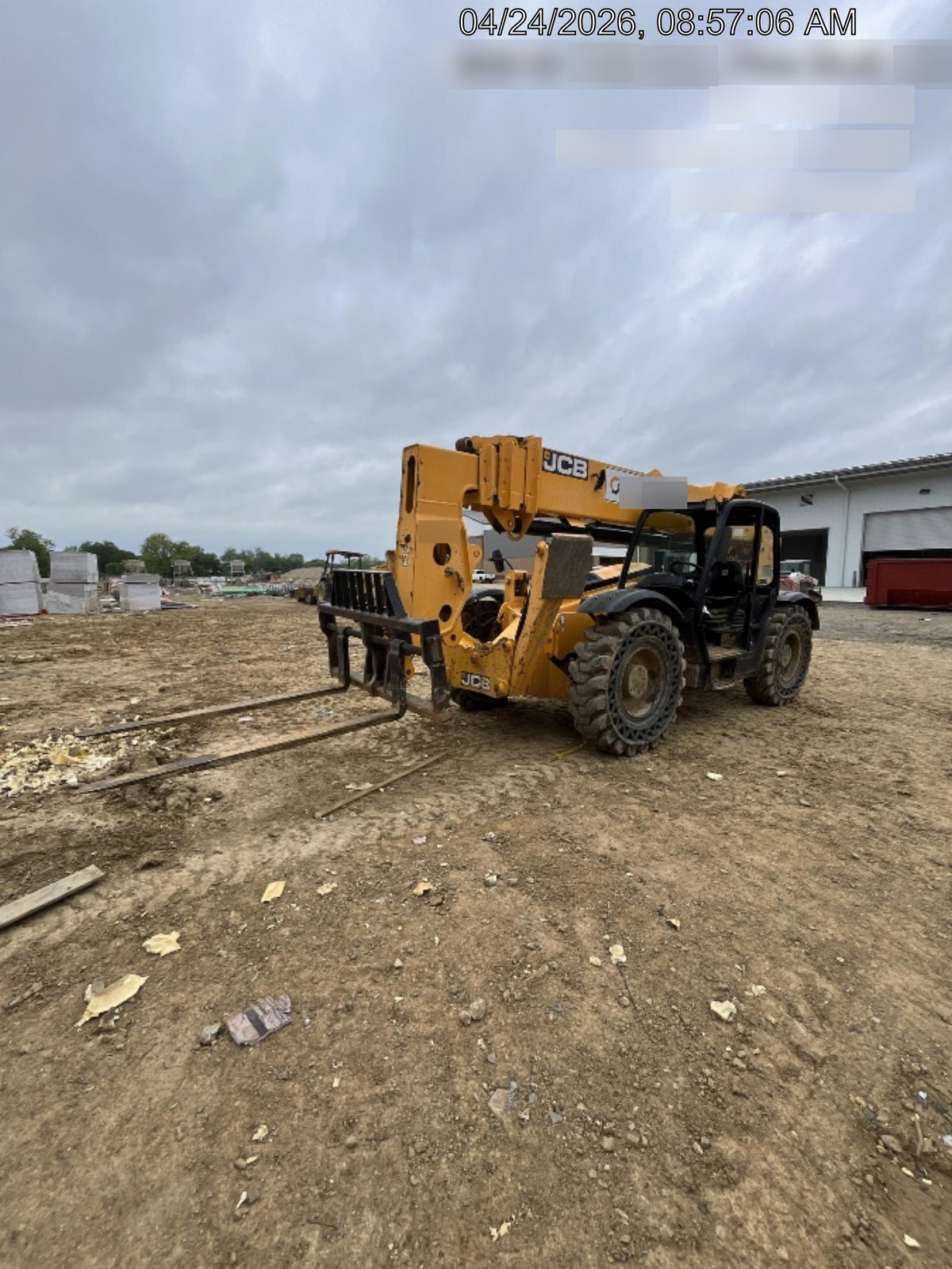 2019 JCB 510-56 Canopy, 74 HP, Solid Tires, STD Worklight, Beacon, Aux Hydraulics, Lifting Eye, Back up Alarm w/66" Carriage/60" Forks