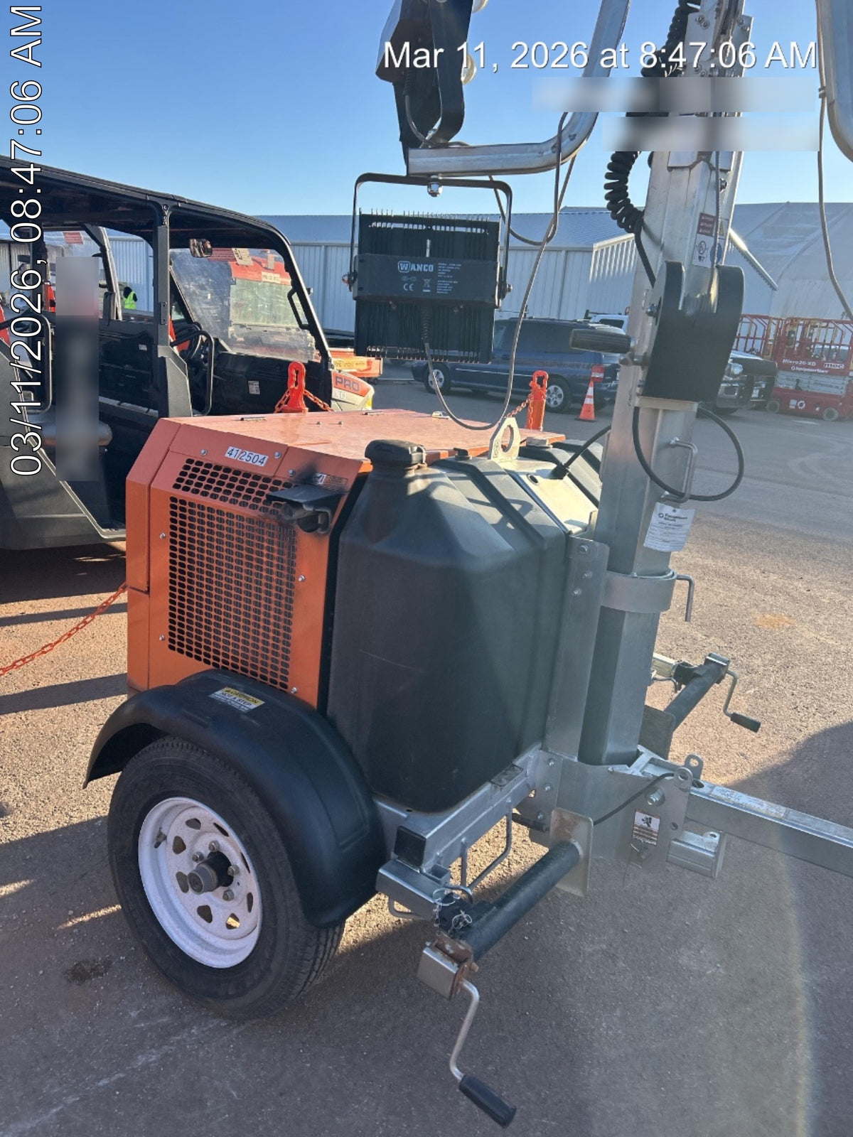 2024 Wanco WLTT-4MM4K Diesel, Deep Sea Controller, Shore Power Plug, Auto Start, (4) 350W LED Floodlights, 4kW Generator, 60 Gal Fuel Tank, 2" Ball, T3