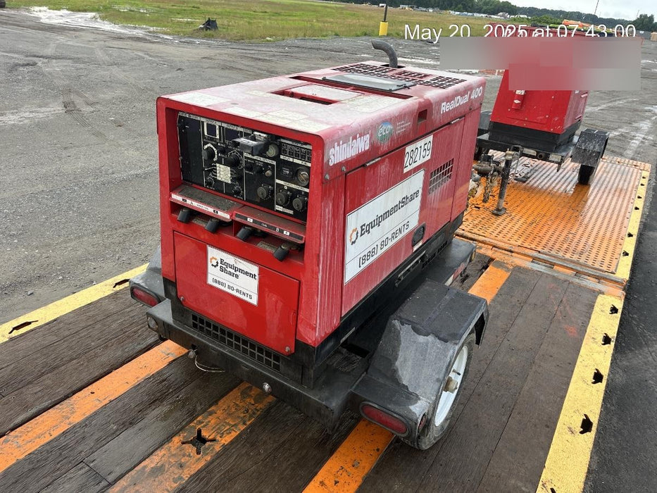 2022 Shindaiwa DGW400MDL Kubota D902 Engine, 23 HP, Dual Op Welder, Wire, Arc, Droop Stick, Tig, and CC Stick Functionality, Simulphase, 3 Phase and 1 Phase Gen Output, Single Axle NB Trlr, Slr Trckl Chrg 12V 12W, Fire Ext