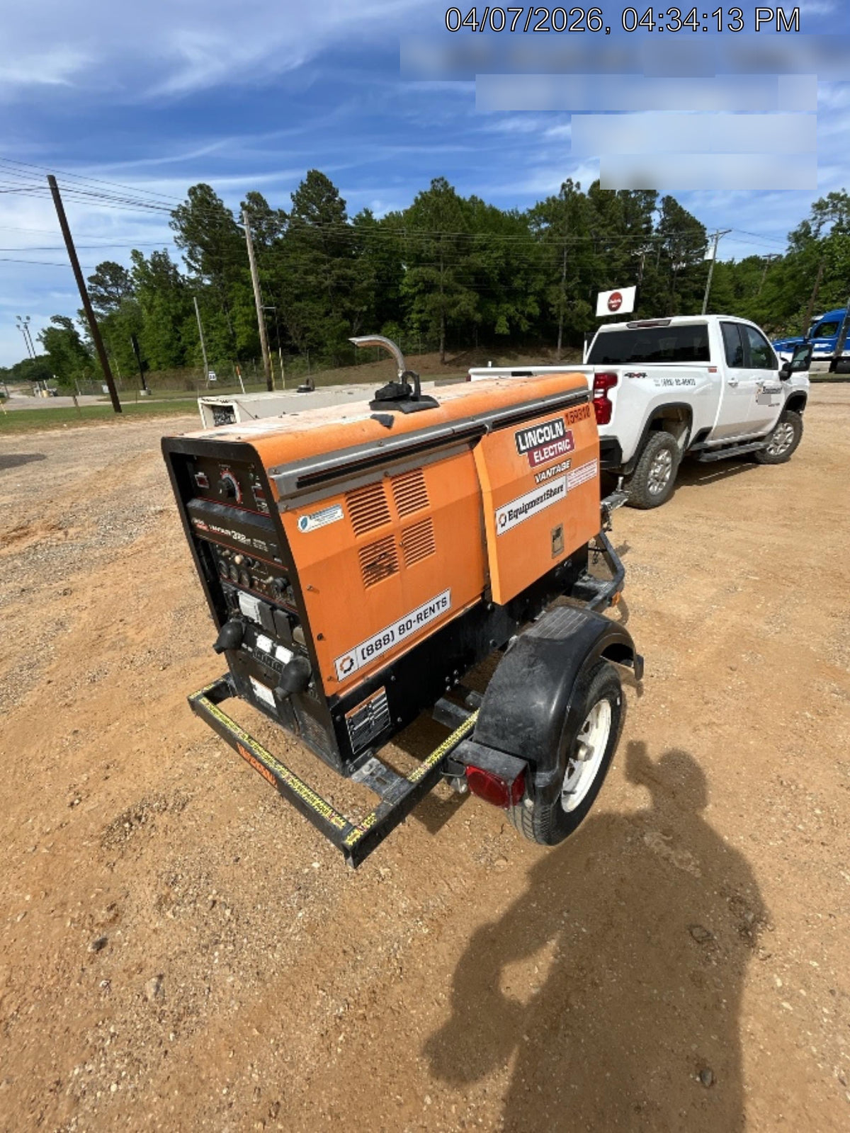 2021 Lincoln Electric Vantage 322 Vantage 322 Ready Pak 3 w/ Decals, ORANGE (includes trailer, cable rack, fender light kit) NO Telematics