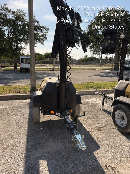 2022 Allmand NLV3GR (4) LED Light Fixture 350W, 23' Vertical Mast, 3kW Prime, Towable, ES Decals, T3