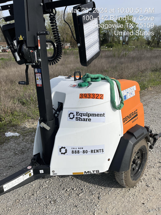 2024 Generac MLT2 Diesel, Flex Switch 120V Input, Powerzone Controller, 
(4) 320W LED Lights, 4kW Generator, 39.9 Gal Fuel Tank, 2" Ball, T3