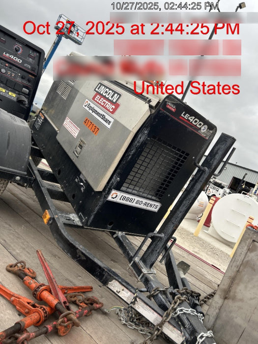 2024 Lincoln Electric LE400 Kubota V1505, Trlr, Cable Rack, Light Kit, ES Decals, T3