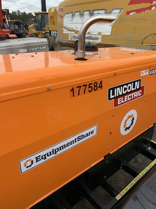 2021 Lincoln Electric Vantage 322 Vantage 322 Ready Pak 3 w/ Decals, ORANGE (includes trailer, cable rack, fender light kit) NO Telematics