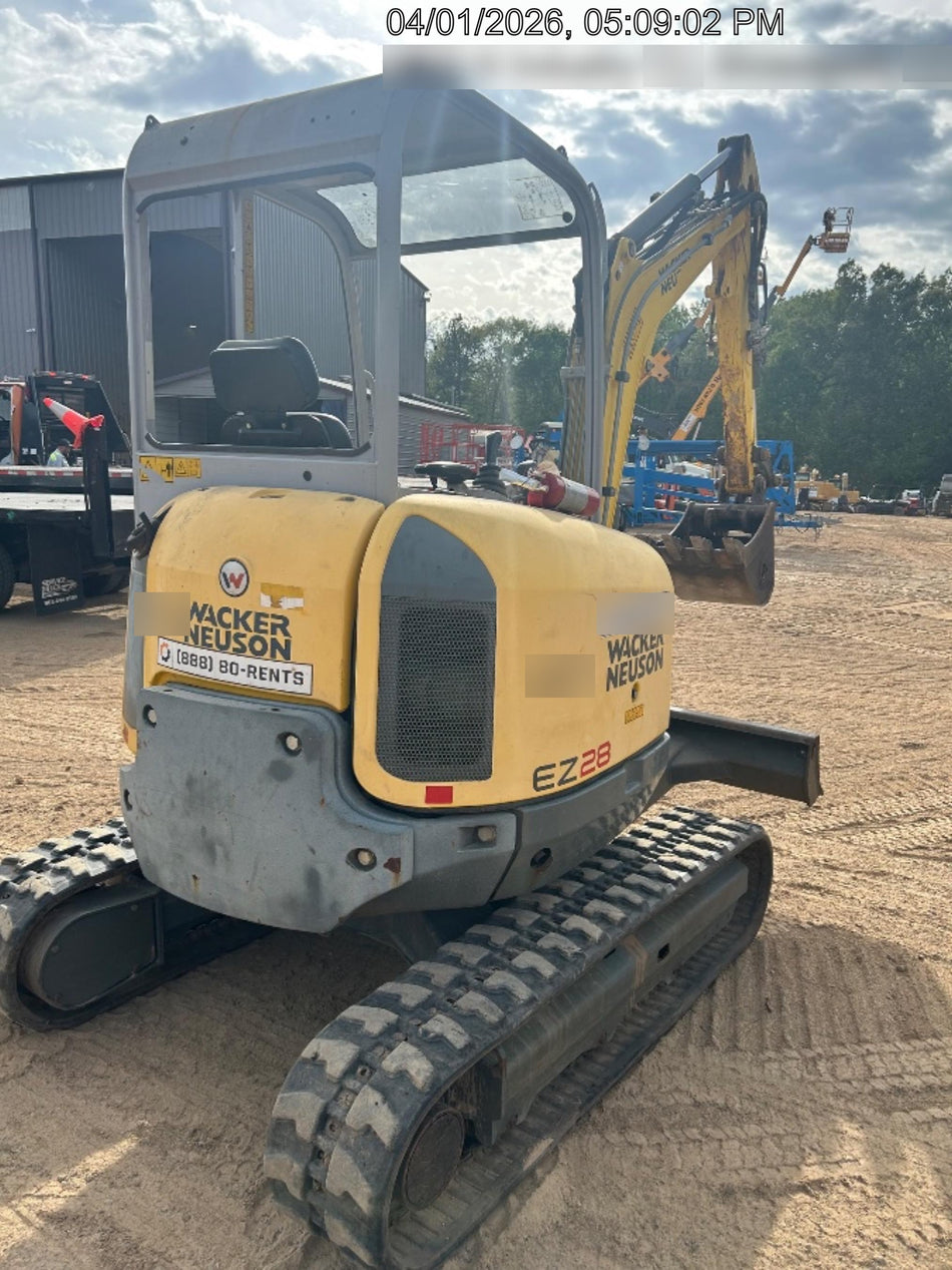 2018 Wacker Neuson EZ28 EZ28 6K Track Excavator, TRK,LGD,CNPY, Manual QC, Buckets: 24" ,18", 12"