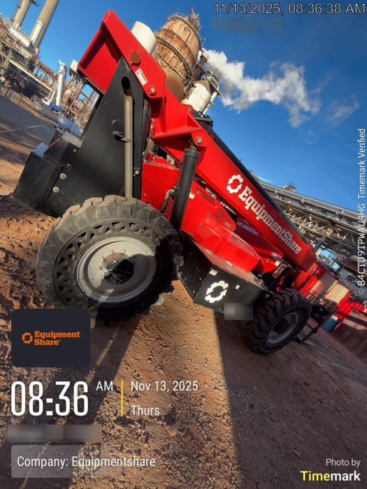 2020 Manitou MTA10055 Cab/Heat/Air, 120 HP, Solid Tires, Work Lights, Lift Hook, Auxiliary Hydraulics w/66" Carriage and 60" Forks