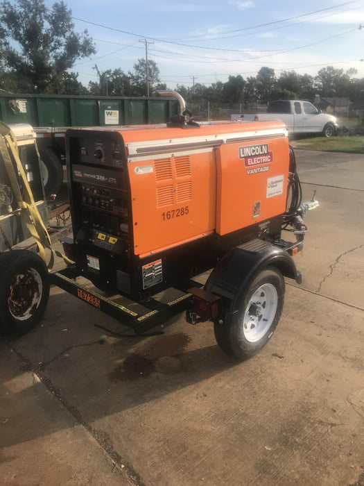 2021 Lincoln Electric Vantage 322 Vantage 322 Ready Pak 3 w/ Decals, ORANGE (includes trailer, cable rack, fender light kit) NO Telematics