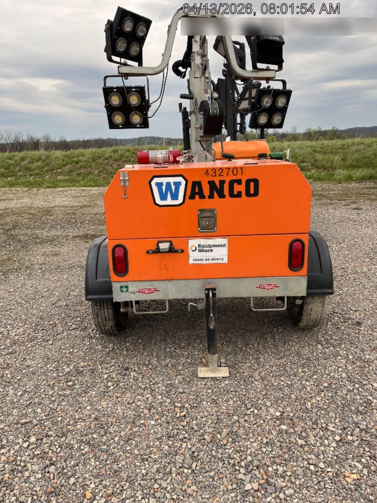 2024 Wanco WLTT-4MM4K Diesel, Deep Sea Controller, Shore Power Plug, Auto Start, (4) 350W LED Floodlights, 4kW Generator, 60 Gal Fuel Tank, 2" Ball, T3