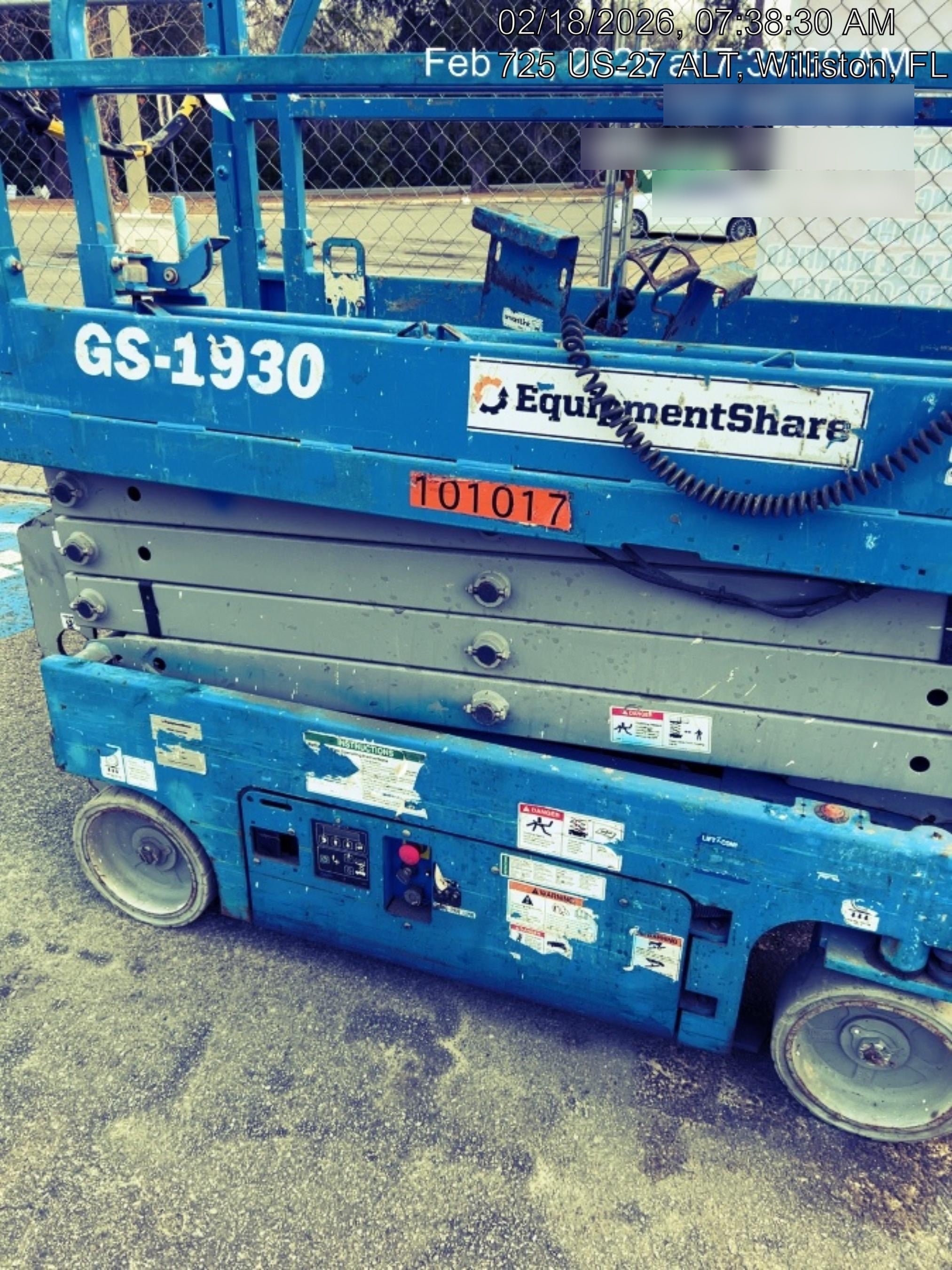2020 Genie GS-1930 Fixed rails with chain entry gate - Pre A92.20