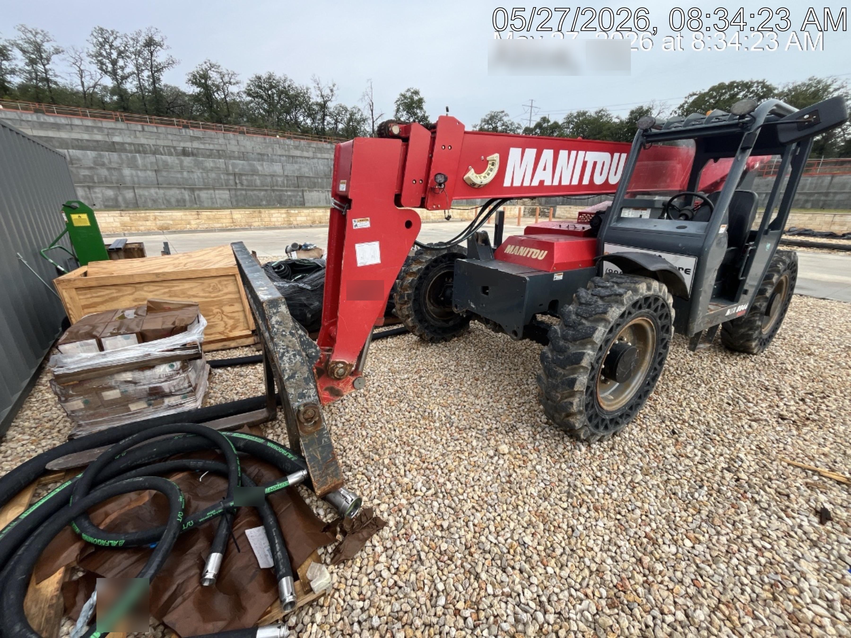 2019 Manitou MTA8044 MTA 8044 - 74 HP T4, Canopy, Worklights/Strobe, Beacon, 66" Carriage, 48" Forks, Solid Tires, Lift Hook, Aux Hydraulics