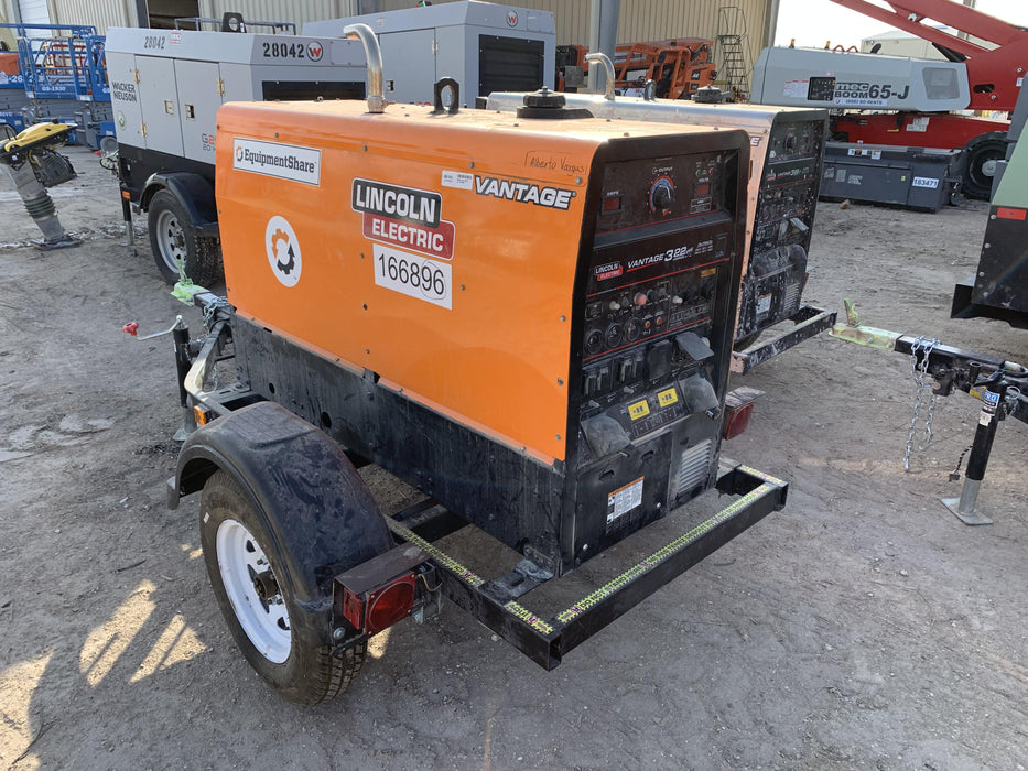 2021 Lincoln Electric Vantage 322 Vantage 322 Ready Pak 3 w/ Decals, ORANGE (includes trailer, cable rack, fender light kit) NO Telematics