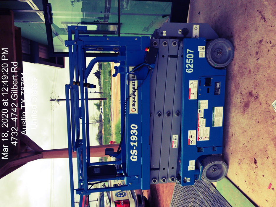 2020 Genie GS-1930 Solid Non Marking Tires, Beacon, Folding rails with half height swing gate