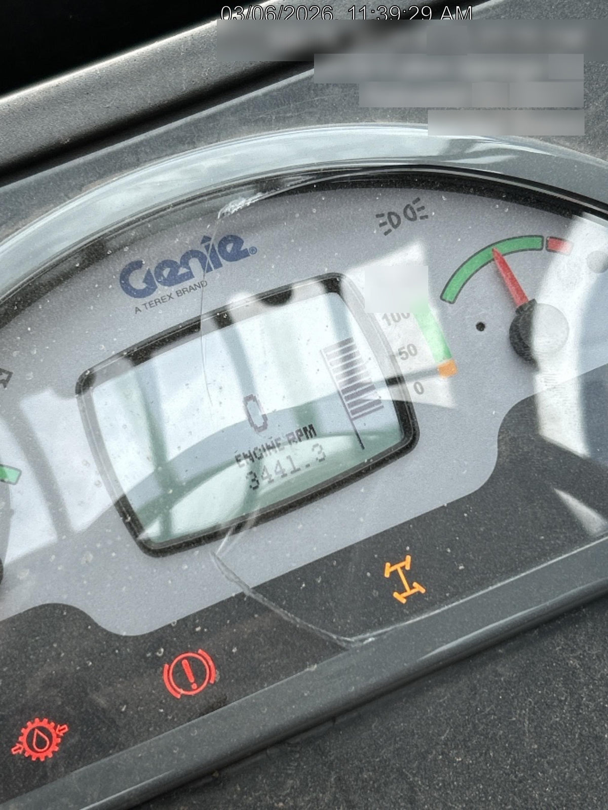 2019 Genie GTH-1056 Cab/Heat/AC, Solid RT Tires, LED Work Lights, Beacon 60" QA Carriage, 60" Forks