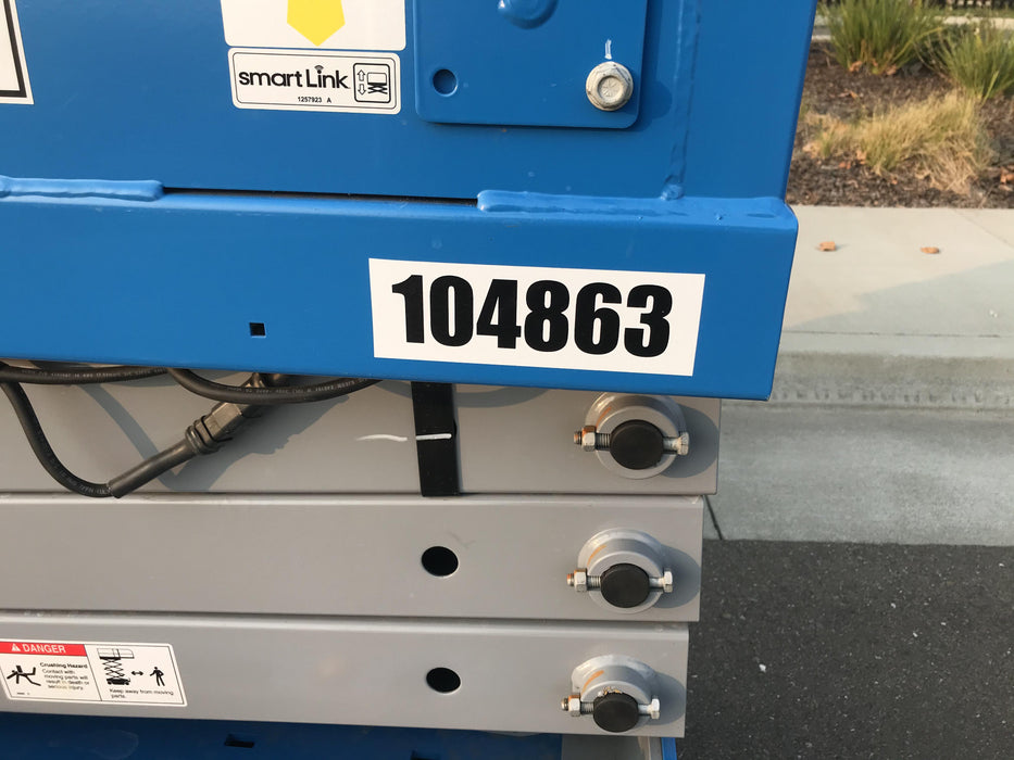 2020 Genie GS-1930 Solid Non Marking Tires, Beacon, Folding rails with half height swing gate, 800W Inverter