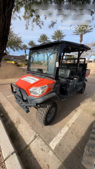 2019 Kubota RTV-X1140W-H 4wd Utility Cart, LED Strobe, Windshield Tempered Glass, Plastic Canopy, Wire Harness Kit, Backup Alarm