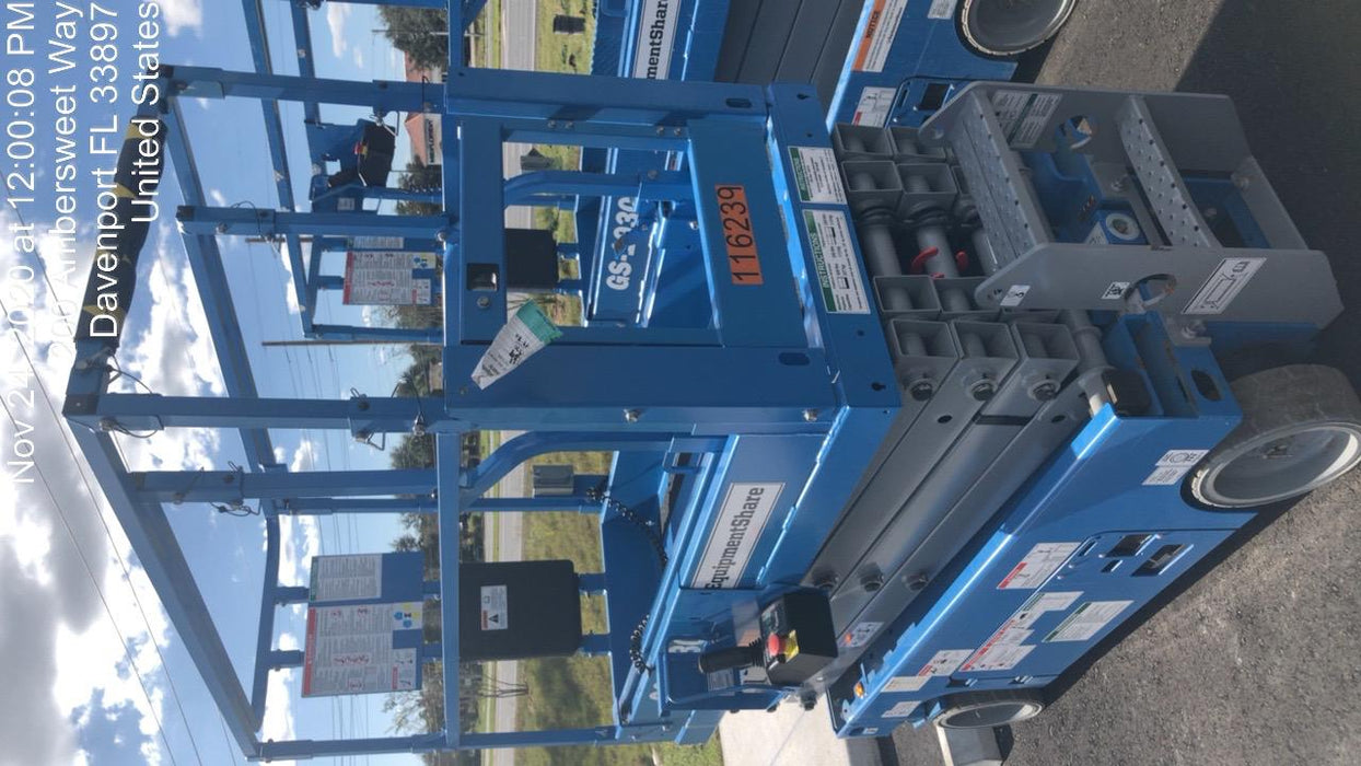 2020 Genie GS-1930 Solid Non Marking Tires, Beacon, Folding rails with half height swing gate