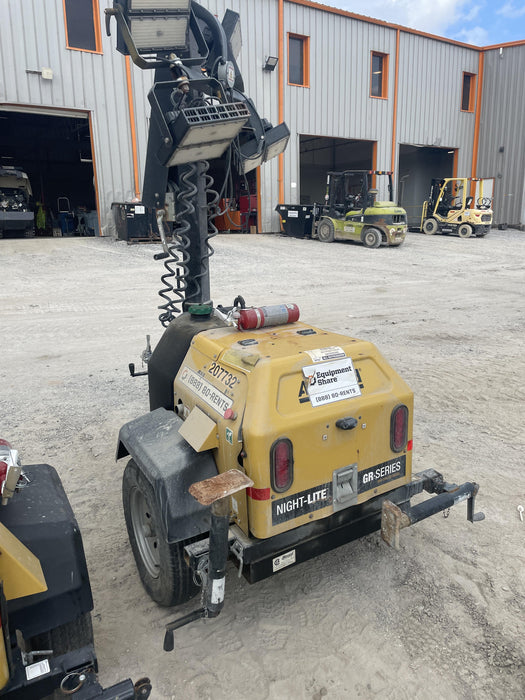 2022 Allmand NLV3GR (4) LED Light Fixture 350W, 23' Vertical Mast, 3kW Prime, Towable, Deep Sea L401, Leveling Jacks, Yanmar T4F 5.8hp