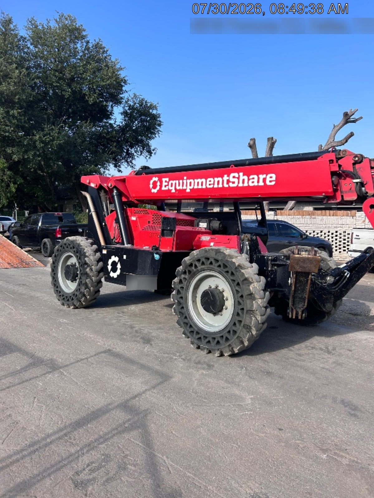 2019 Manitou MTA10055 Canopy, 120 HP, Solid Tires, Work Lights, Lift Hook, Auxiliary Hydraulics 66" Carriage and 60" Forks