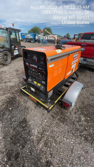 2023 Lincoln Electric LE400 Kubota V1505, Trlr, Cable Rack, Light Kit, ES Decals, T3