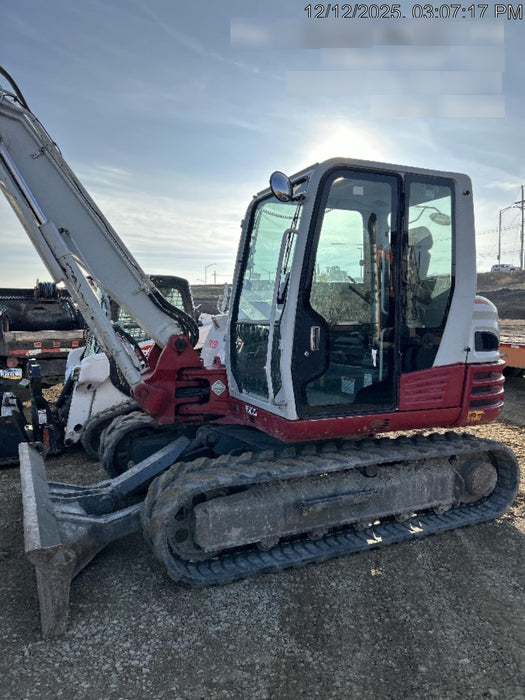 2019 Takeuchi TB290 Cab, AC, Rubber Tracks, Dozer Blade, Travel Alarm, Control Pattern Change Valve, Auxiliary Hydraulics w/18" Quick Coupler Bucket with teeth, 6.2 cu. ft. capacity/24" Quick Coupler Bucket with teeth, 8.6 cu. ft. capacity/36" Quick Coupler Bucket with teeth, 13.4 cu. ft. capacity, Quick Coupler, Hydraulic Thumb Installed