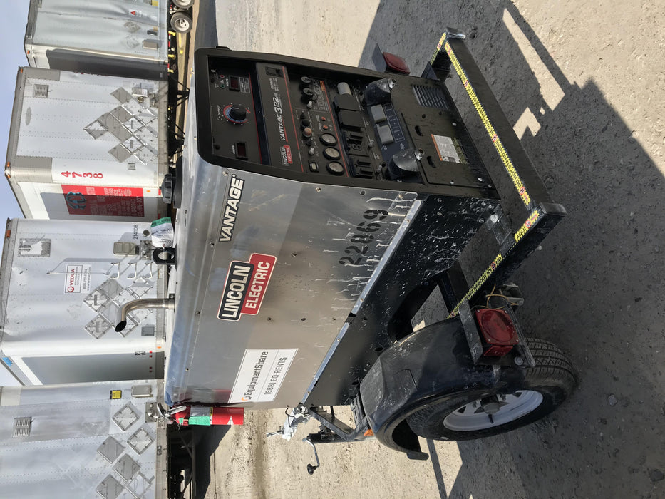2019 Lincoln Electric Vantage 322 Lincoln Vantage 322 Welder w/Trailer, Light Kit, Cable Rack
