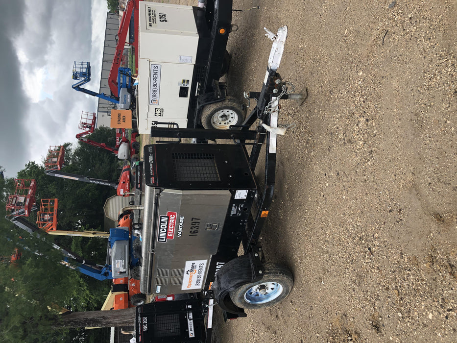 2018 Lincoln Electric Vantage 322 Lincoln Vantage 322 Welder Ready Pak 3 - Vantage 322, Trailer, Fender and light kit, Cable rack