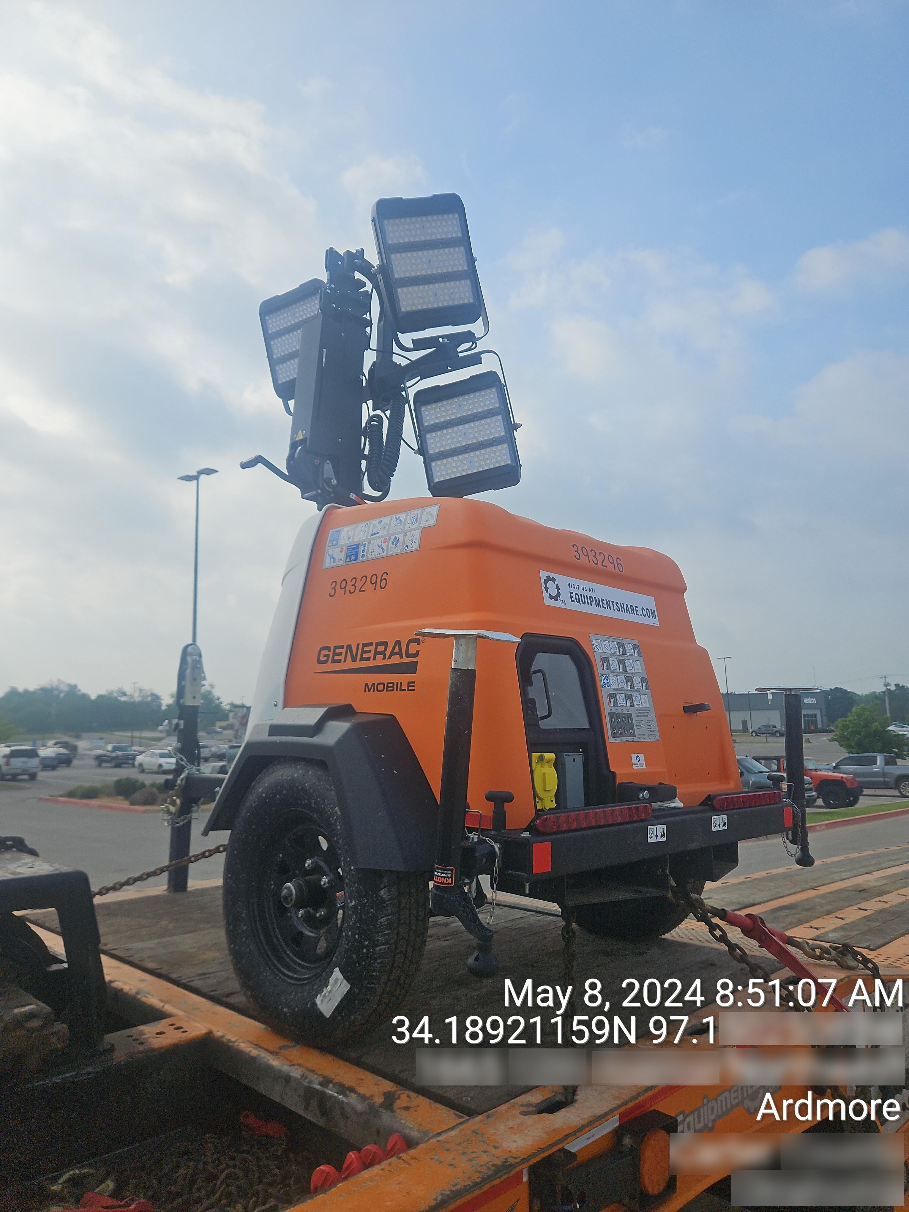 2024 Generac MLT2 Diesel, Flex Switch 120V Input, Powerzone Controller, 
(4) 320W LED Lights, 4kW Generator, 39.9 Gal Fuel Tank, 2" Ball, T3