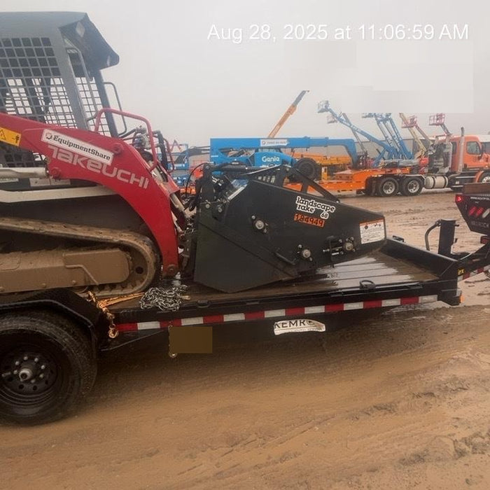 2019 Takeuchi TL8 Radial ROPS, ROPS/FOPS Canopy, 15" Wide Rubber Tracks, Back-up Alarm, Front & Rear Working Lights, Auxiliary Hydraulics, Two-Speed Travel, Electronic Monitoring System 76" HD Dirt Bucket with 8 Teeth, 20.3 cubic feet Capacity