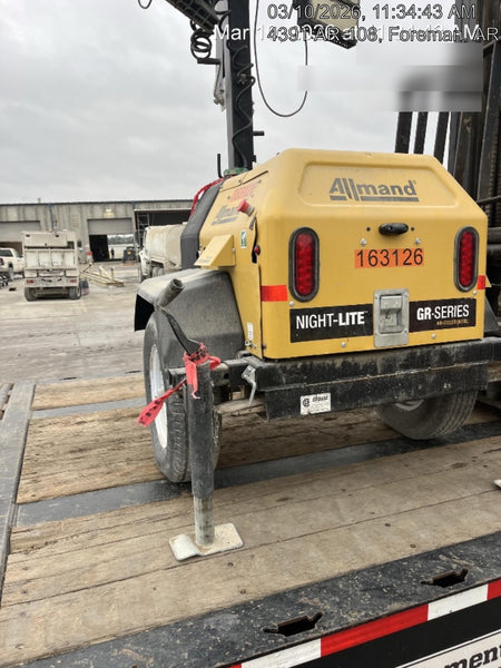 2021 Allmand NLV3GR (4) LED Light Fixture 350W, 23' Vertical Mast, 3kW Prime, Towable, Deep Sea L401, Leveling Jacks, Yanmar T4F 5.8hp