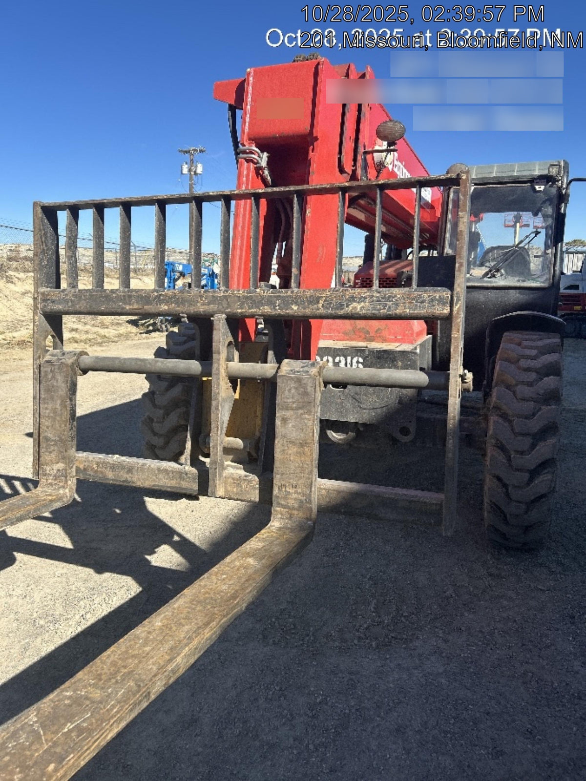 2019 Manitou MTA12042 120hp T4F, Cab/Heat/Air, Cab and Boom LED work lights, Auxiliary Hydraulics, Solid Tires, Amber strobe, Lift Hook 66" Carriage, 60" Forks