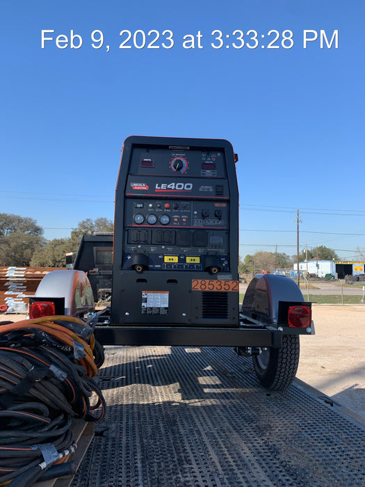 2022 Lincoln Electric LE400 Kubota V1505, Trlr, Cable Rack, Light Kit, ES Decals, T3