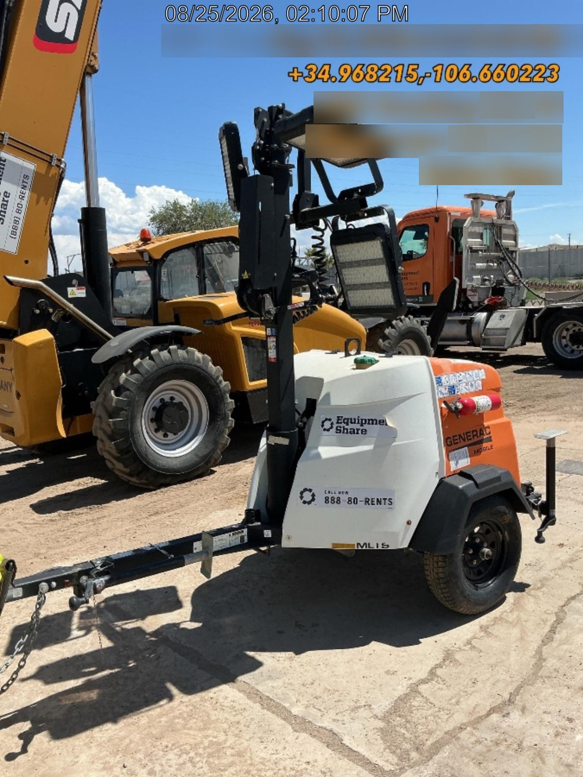 2024 Generac MLT2 Diesel, Flex Switch 120V Input, Powerzone Controller, 
(4) 320W LED Lights, 4kW Generator, 39.9 Gal Fuel Tank, 2" Ball, T3