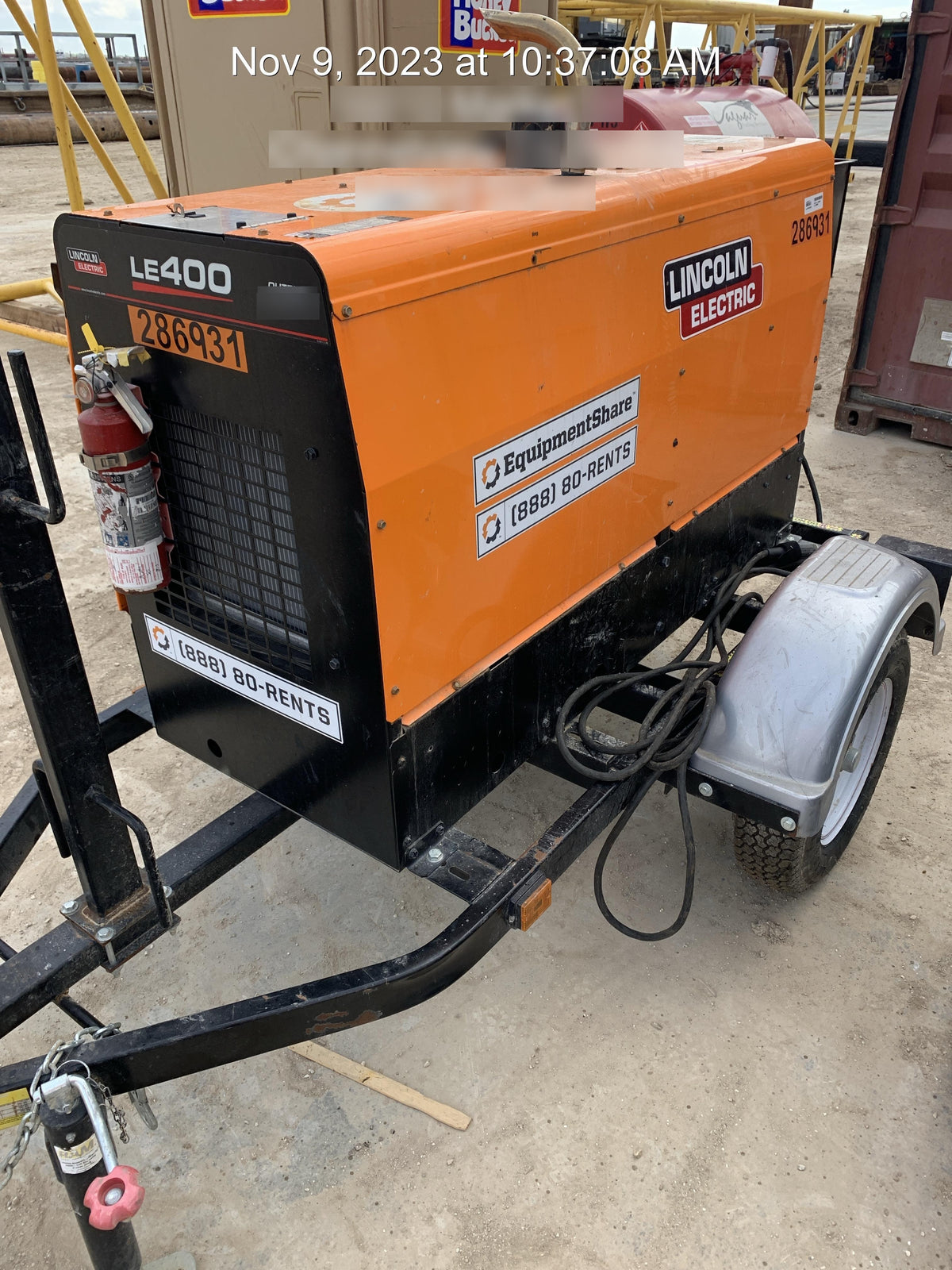 2022 Lincoln Electric LE400 Kubota V1505, Trlr, Cable Rack, Light Kit, ES Decals, T3