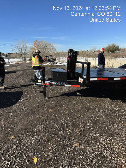 2025 TEXAS PRIDE TRAILERS 21' Lowboy Gravity Tilt Bed 14K Bumper Pull Trailer