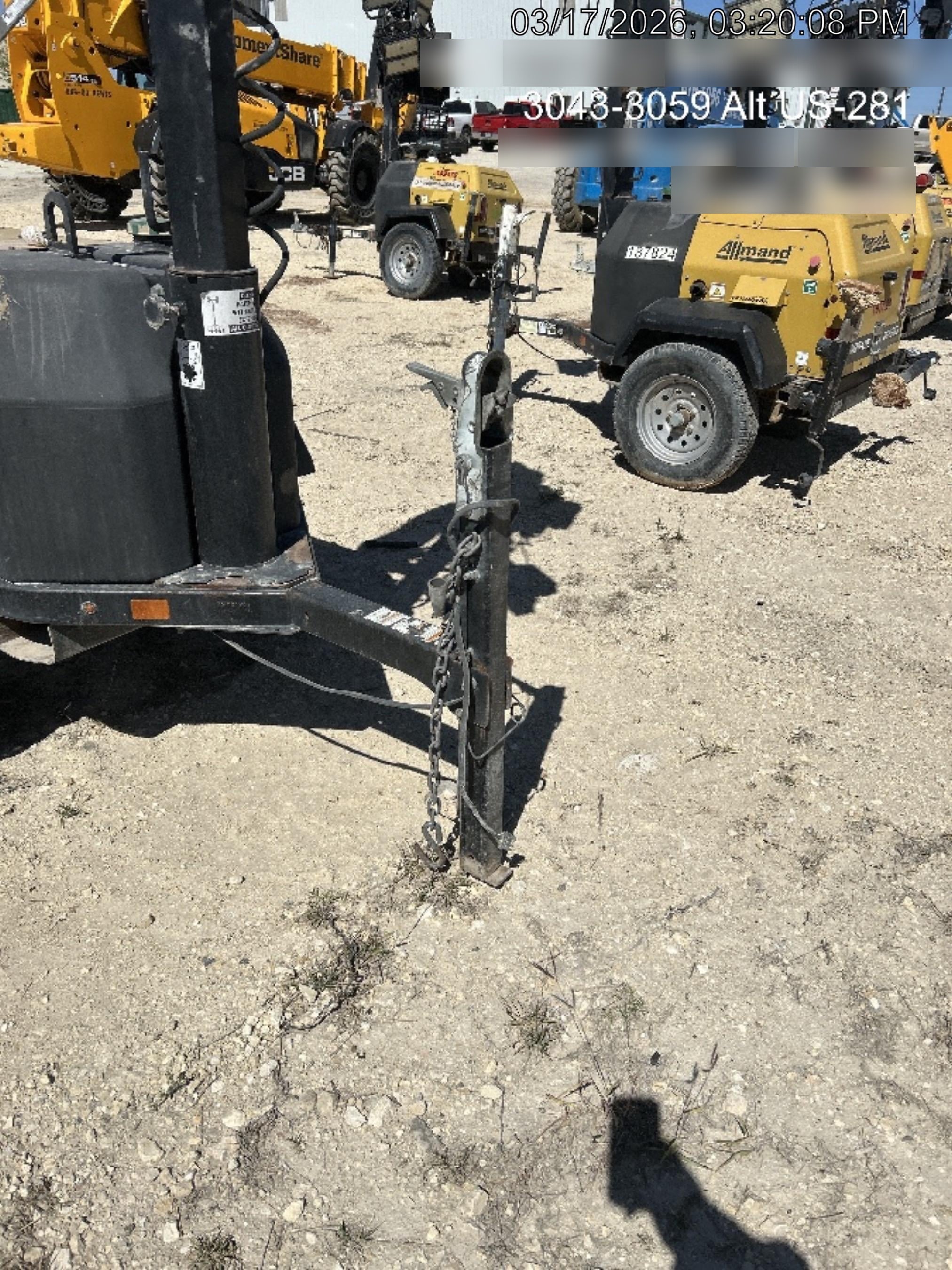 2022 Allmand NLV3GR (4) LED Light Fixture 350W, 23' Vertical Mast, 3kW Prime, Towable, Deep Sea L401, Leveling Jacks, Yanmar T4F 5.8hp