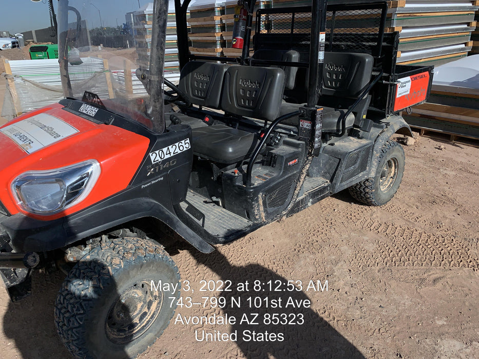 2022 Kubota RTV-X1140W-H Plastic Canopy, Windshield Acrylic Clear, LED Strobe Light, Wire Harness Kit, Back up Alarm